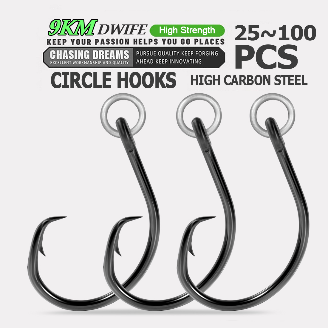 Fishing Hook Circle - 9KM 원형 후크 링 눈으로 낚시