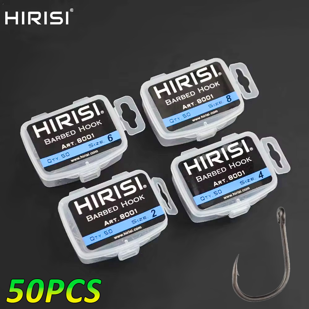 Fishing Hook Assortment - Hirisi 50pcs 일본산 고 탄소강 8001로
