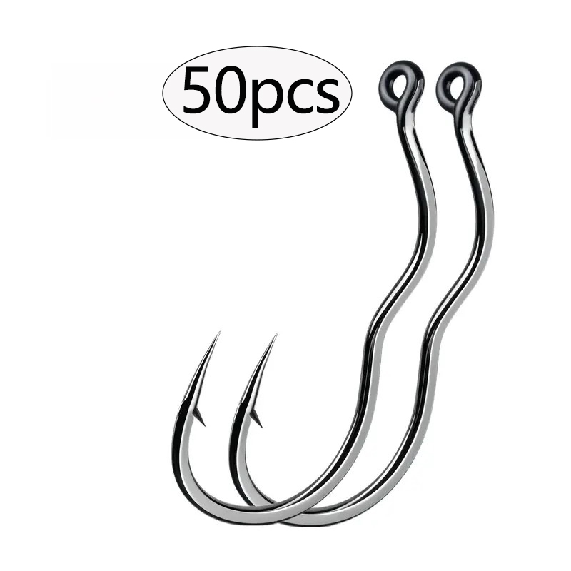Fishing Hook Assortment - 50개 내구성 있는 자동 플립 고탄소강