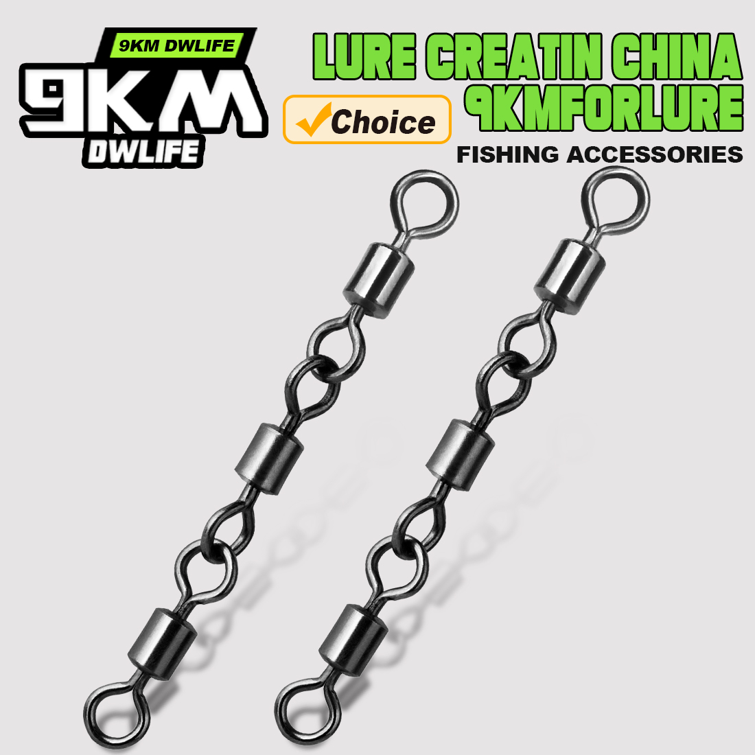 Fishing Hook Offset - 3 개의 공동 롤링 회전 낚시