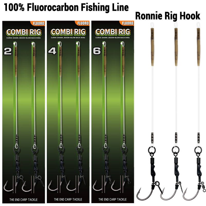 Fishing Hook Assortment - 6개/10개 로니 리그 3가지 스타일 잉어