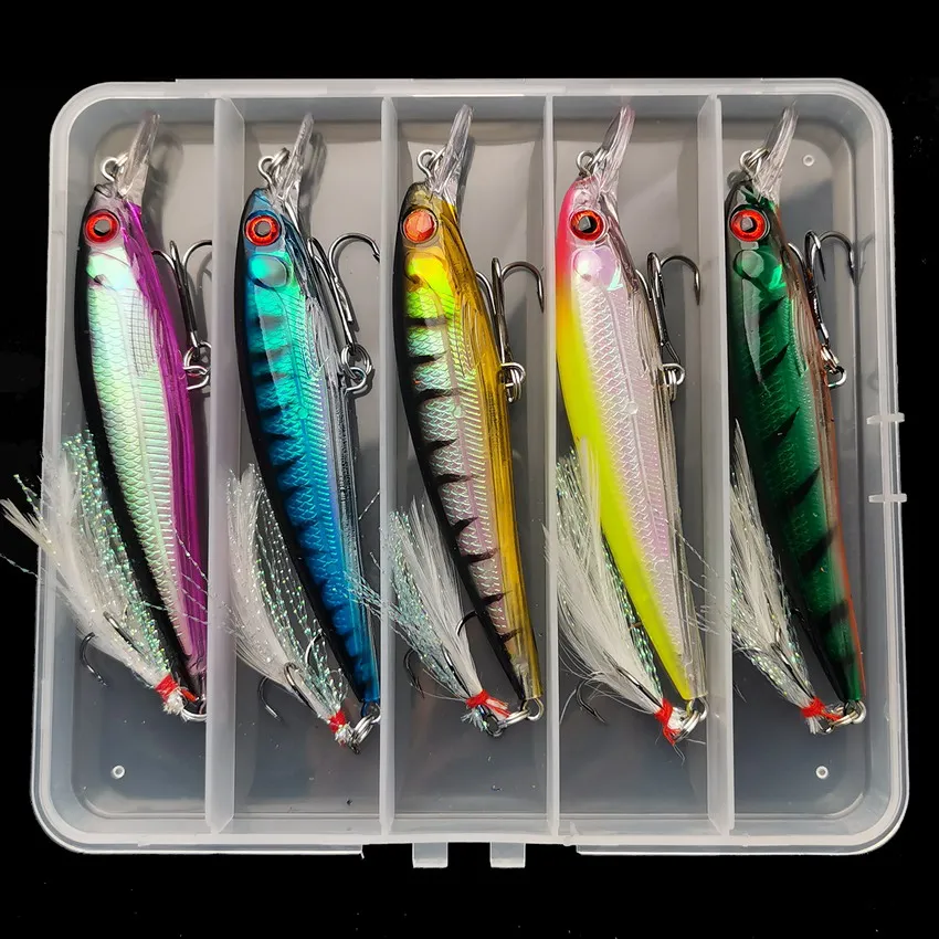 레이저 3D 눈 바이오닉 미노우 낚시 미끼 5개/박스  - Fishing Hook 리뷰 및 가격