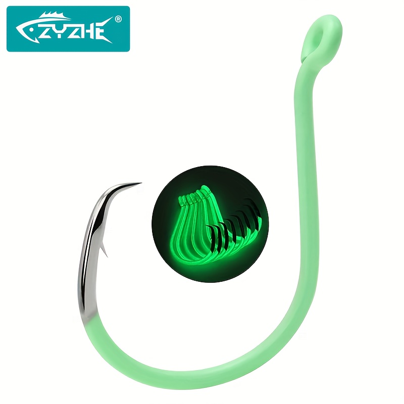 ZYZHE 10개/박스 야광 원형 훅 독수리 부리 훅  - Fishing Hook Circle 리뷰 및 가격