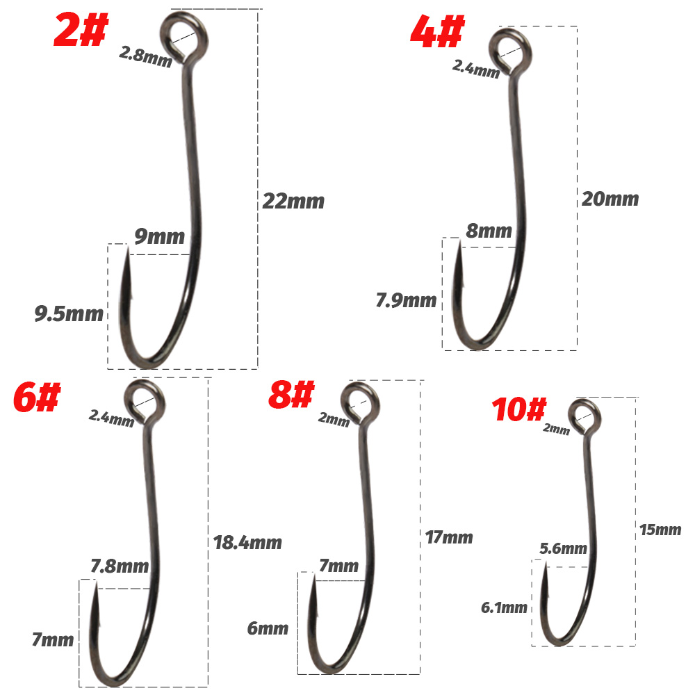 20PCS 큰 반지 단일 후크 2 #   4 #   6 - Fishing Hook Circle 리뷰 및 가격