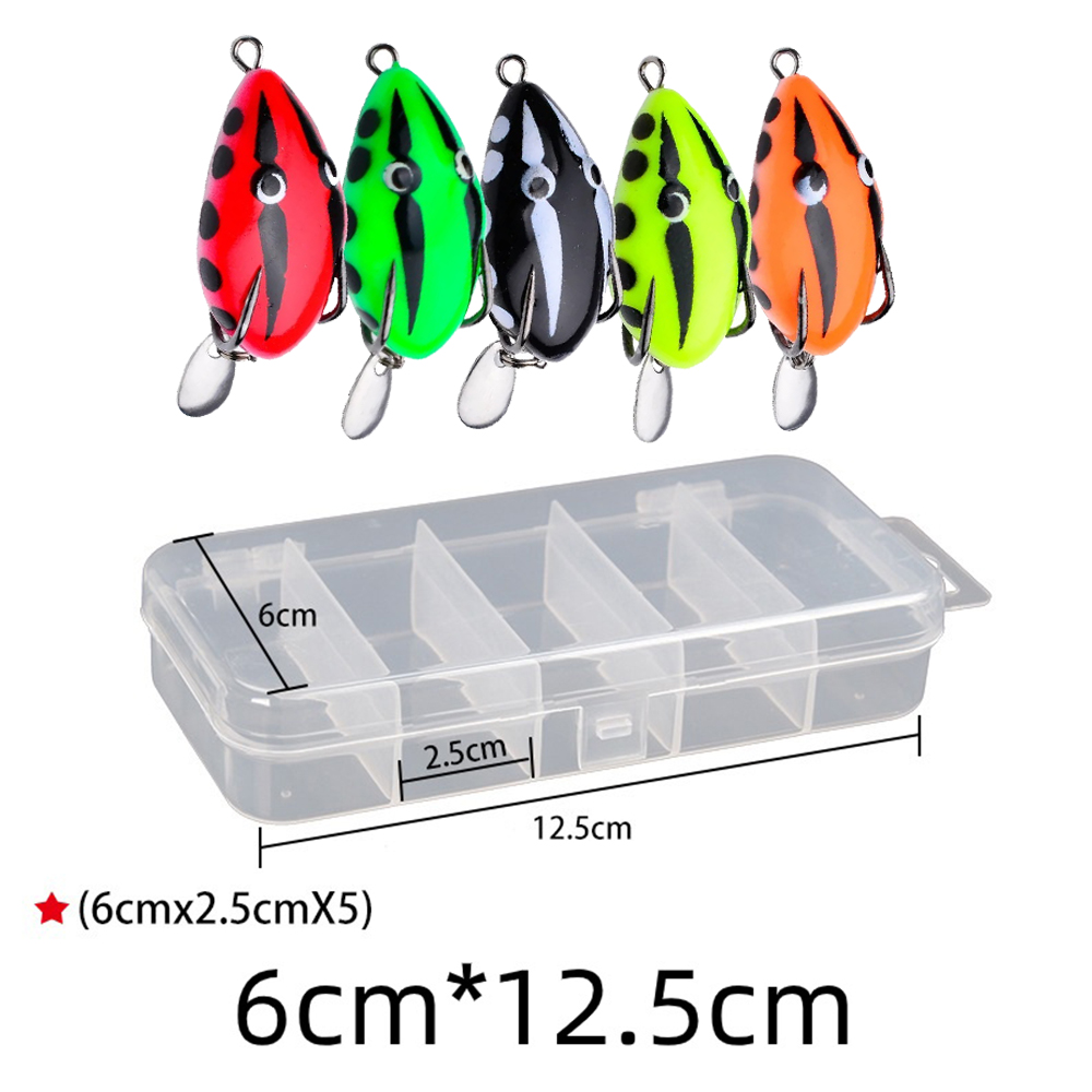 5개/박스 탑워터 낚시 미끼 세트 미니 소프트 프로그  - Fishing Hook Weedless 리뷰 및 가격