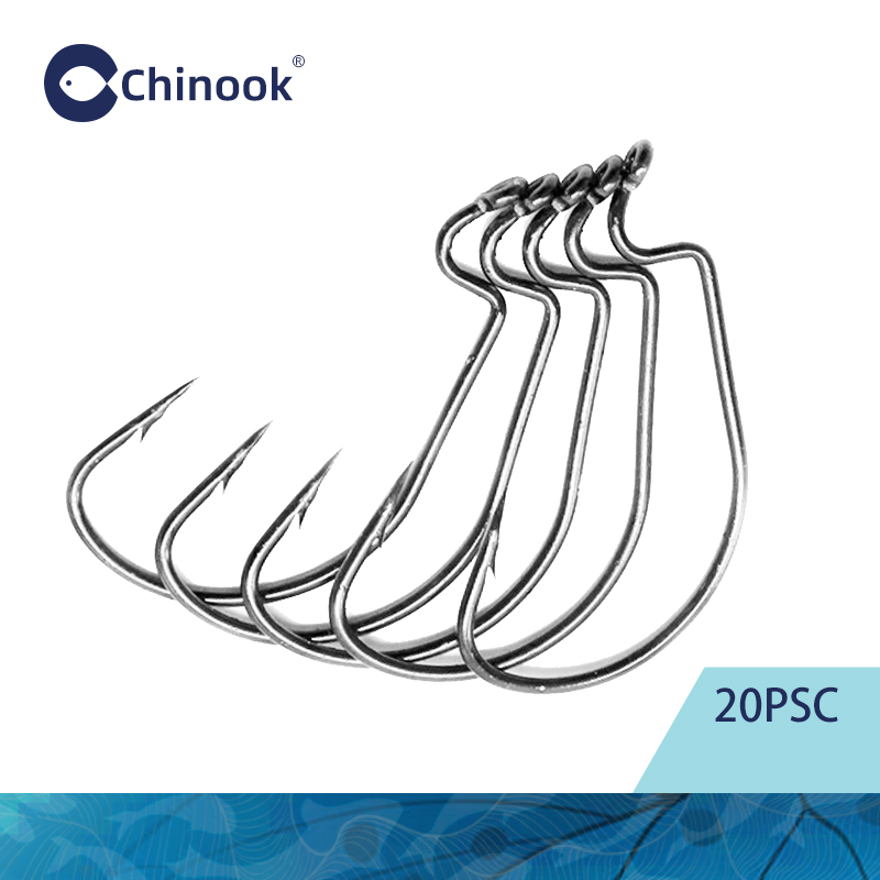 치누크 20개입 와이드 웜 텍산 훅 카본 오프셋 피쉬훅 - Fishing Hook Offset 리뷰 및 가격