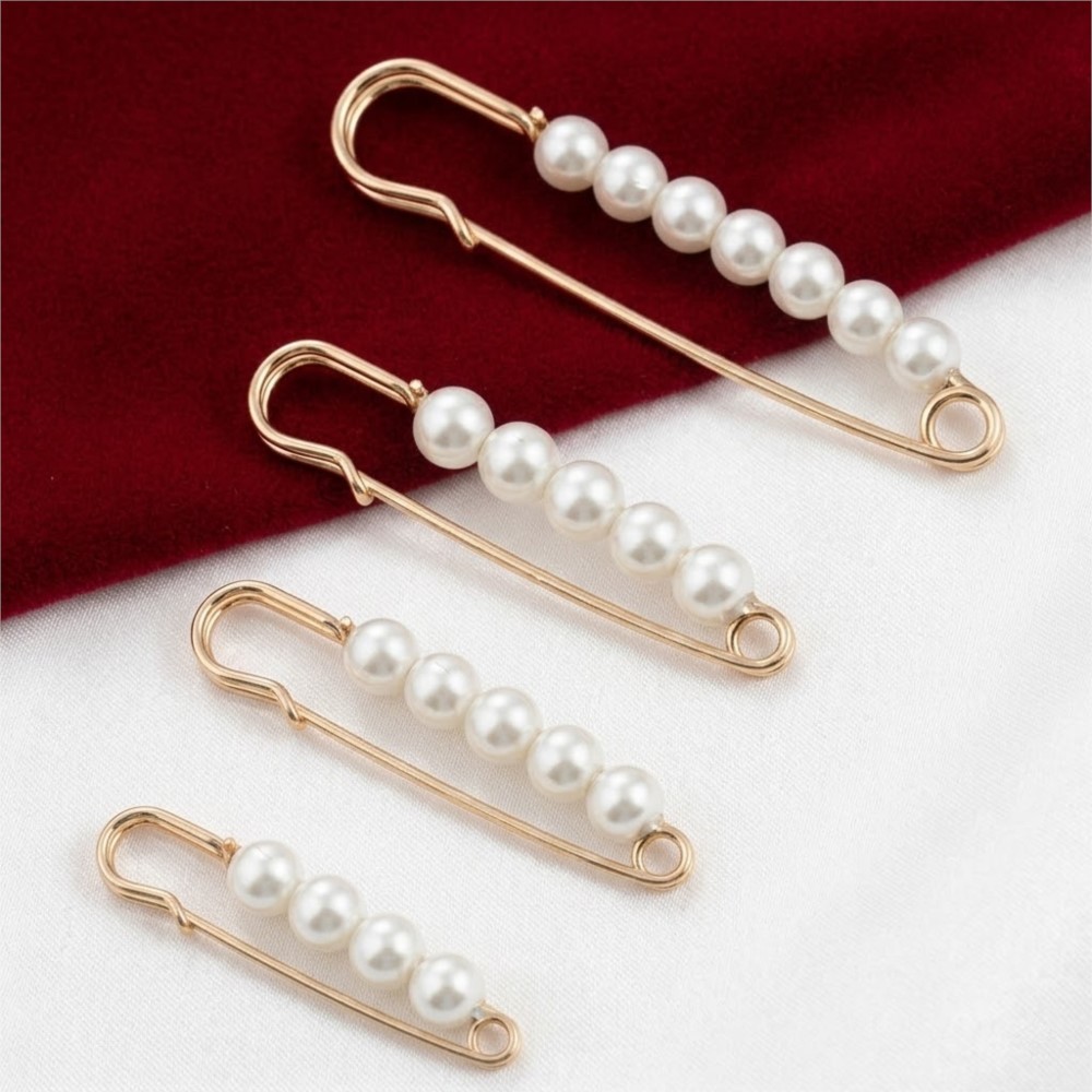 10pcs 여성을위한 대형 가짜 진주 장식 안전 브로치 - Fishing Hook Size 리뷰 및 가격