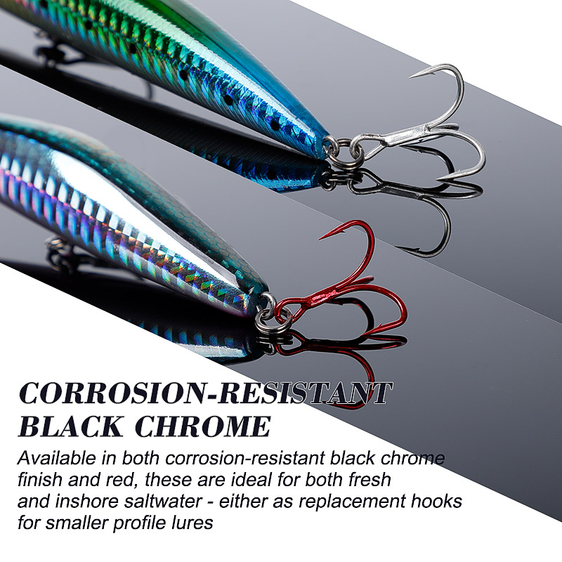노에비 고탄소강 낚시 바늘, 라운드 벤트, 트레블 훅, - Fishing Hook Offset 리뷰 및 가격