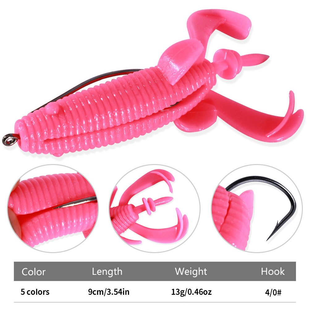 부력이 있는 소프트 프로그 베이트, 강화된 오프셋 훅, - Fishing Hook Weedless 리뷰 및 가격