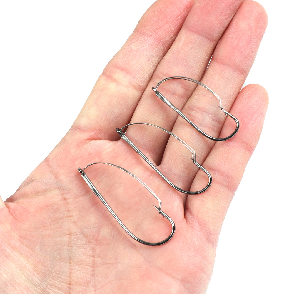 10 개/상자 낚시 엉뚱한 잡초 없는 후크 가시 물고기 - Fishing Hook Weedless 리뷰 및 가격