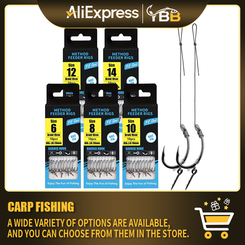 바브드 훅 사이즈 6-14가 있는 메소드 피더 리그,  - Fishing Hook Assortment 리뷰 및 가격