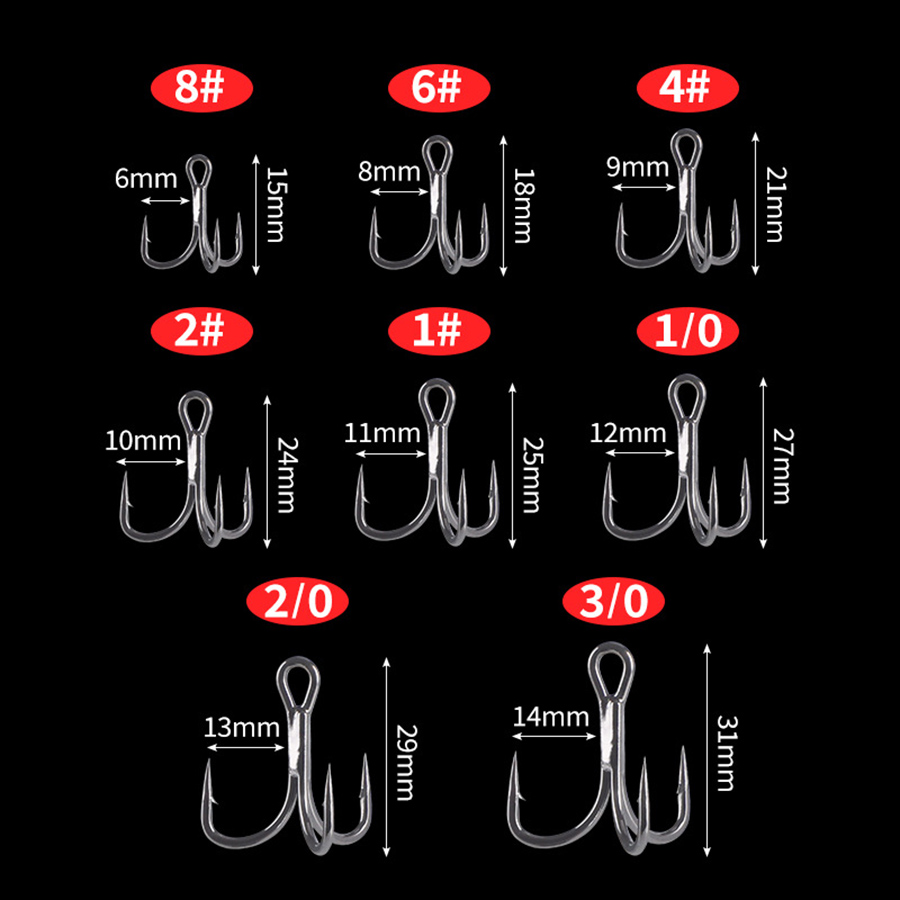 낚시 트레블 훅 6X 강력한 탄소강 클래식 라운드 벤드 - Fishing Hook Assortment 리뷰 및 가격