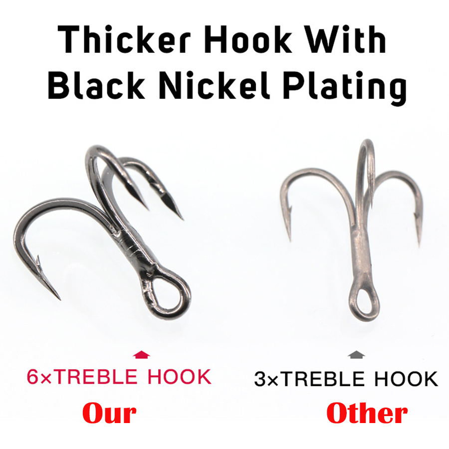 낚시 트레블 훅 6X 강력한 탄소강 클래식 라운드 벤드 - Fishing Hook Assortment 리뷰 및 가격