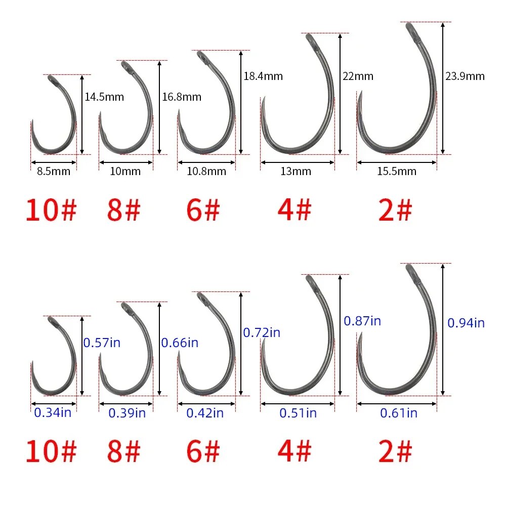 히리시 50개 코팅 고탄소 스테인리스 스틸 바브리스 훅 - Fishing Hook Barbless 리뷰 및 가격