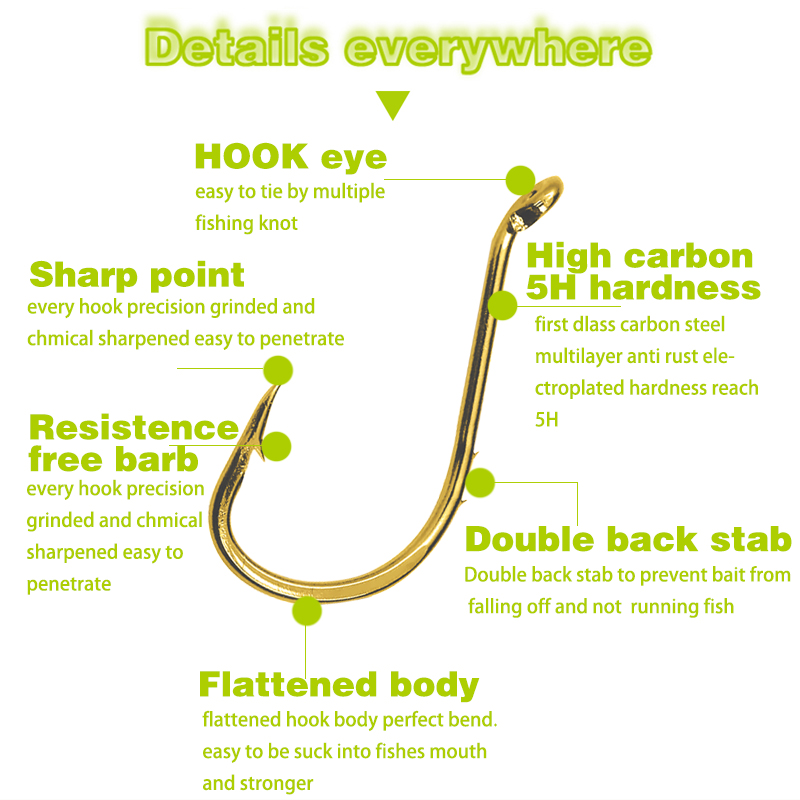 50pcs Fishing Octopus Hooks, S - Fishing Hook Circle 리뷰 및 가격